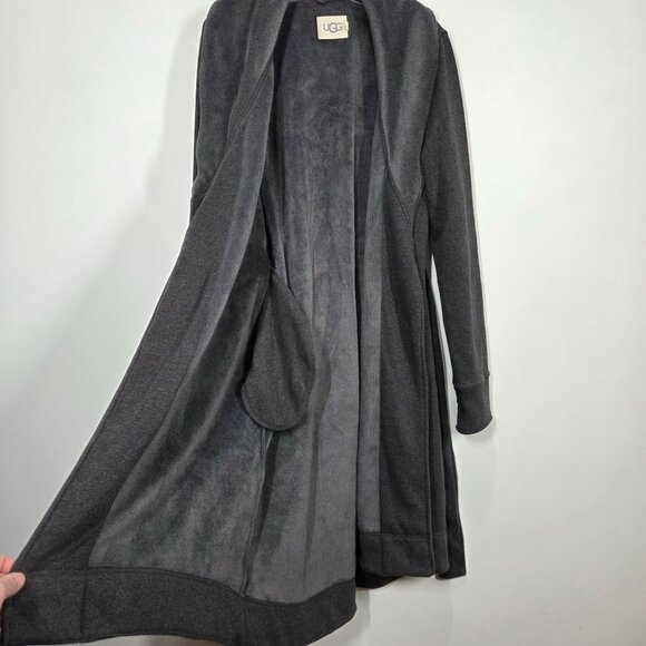 Ugg Robe Womens Medium Gray Duffield II Shawl Collar Plush Soft Cozy Luxury - Picture 11 of 14